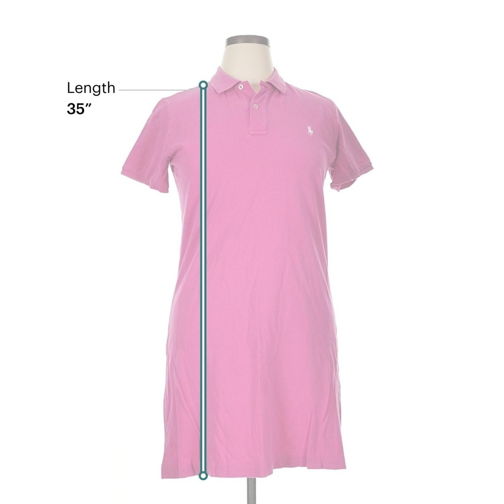 Ralph Lauren Sport Dress Women XL Pink Polo Pique Short Sleeve Cotton Knit Pony - Picture 5 of 7